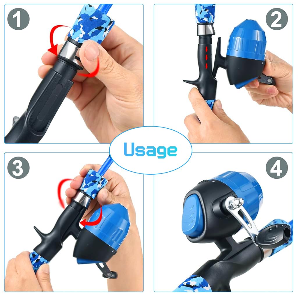 Proberos Kids Fishing Rod Reel Set Outdoor Telescopic 1.2m/1.5m Fishing Rod Reel Set with Fishing Line, Fishing Lures Accessories Kit & Carry Bag Fishing Learning Kit for Kids Children's Day Gift Proberos Kids Fishing Rod Reel Set Outdoor Telescopic 1.2m/1.5m Fishing Rod Reel Set with Fishing Line, Fishing Lures Accessories Kit & Carry Bag Fishing Learning Kit for Kids Children's Day Gift
